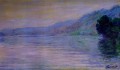 The Seine at PortVillez Harmony in Blue Claude Monet